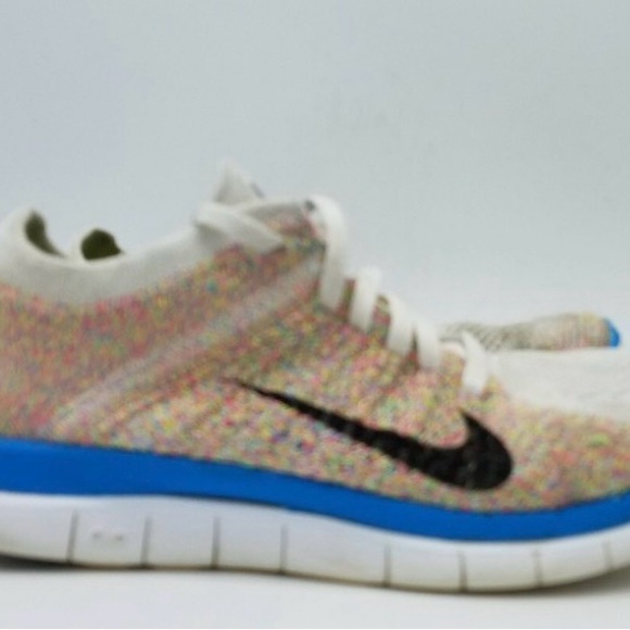 Nike Flyknit Free 4.0 White and MulticolorSneakers Women’s - Picture 2 of 10